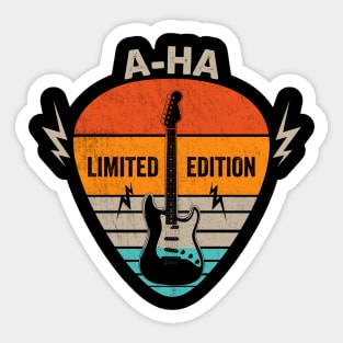 Vintage A-Ha Name Guitar Pick Limited Edition Birthday Sticker